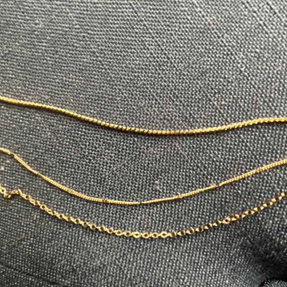 *HP* NIB! Sterling Forever Gold Plated 3 Layer Dainty Necklace [gift wrapped!] - Picture 6 of 13